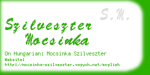 szilveszter mocsinka business card